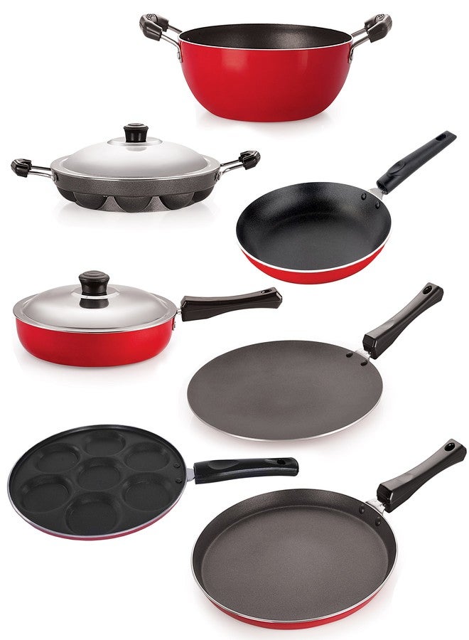 Nirlon 3 Layer Non-Stick Coated Kitchenware Combo Set Offer with Stainless Steel Lid, Bakelite Handle - Image 1